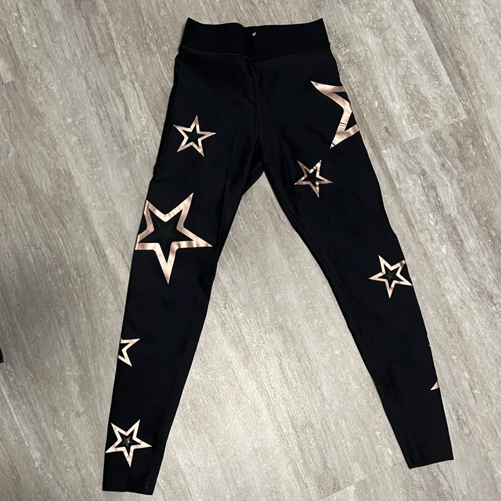 Ultracor x SoulCycle Black pink star leggings